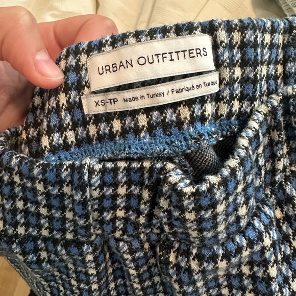 Urban Outfitters Casey Kick Flare Pant - Blue Plaid XS - Picture 2 of 3